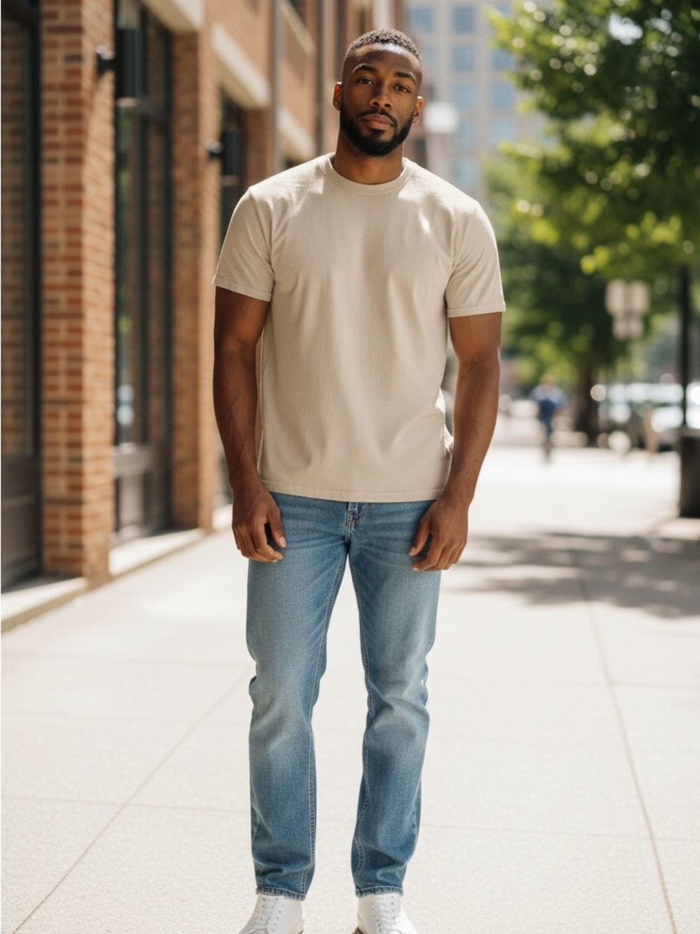 Buck Mason Slub Curved Hem Tee